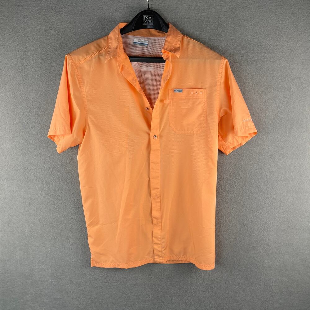 Columbia Performance Fishing Gear PFG Orange Short Sleeve Men’s Medium Shirt